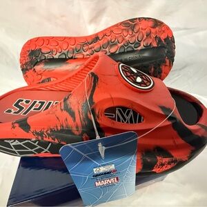 Marvel Spider-Man Red and Black Kids Slippers